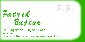 patrik bujtor business card